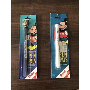 VTG MICKEY MOUSE Disney Pentel DP45 Mechanical 0.5 Lead Pencil/ Eraser Japan